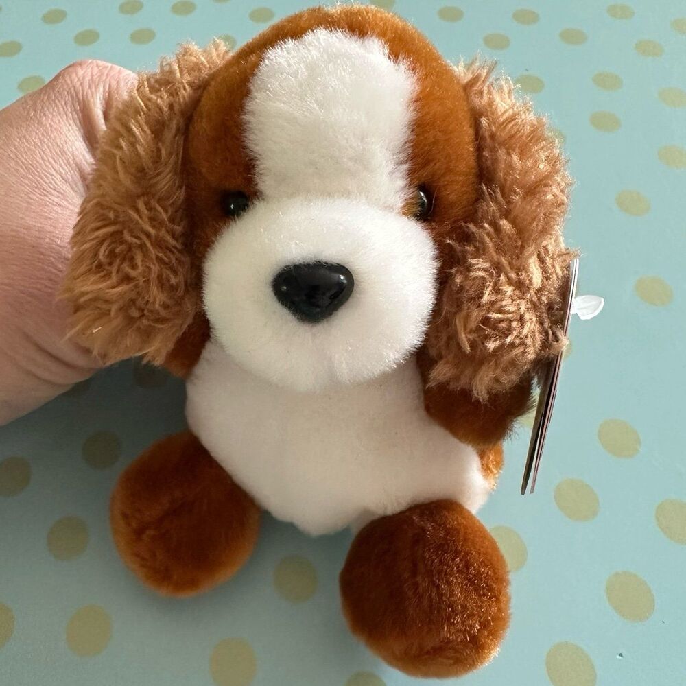 Original Palm Pals Lady Spaniel Dog Clip-On Plush Stuffed Animal w Tag Aurora